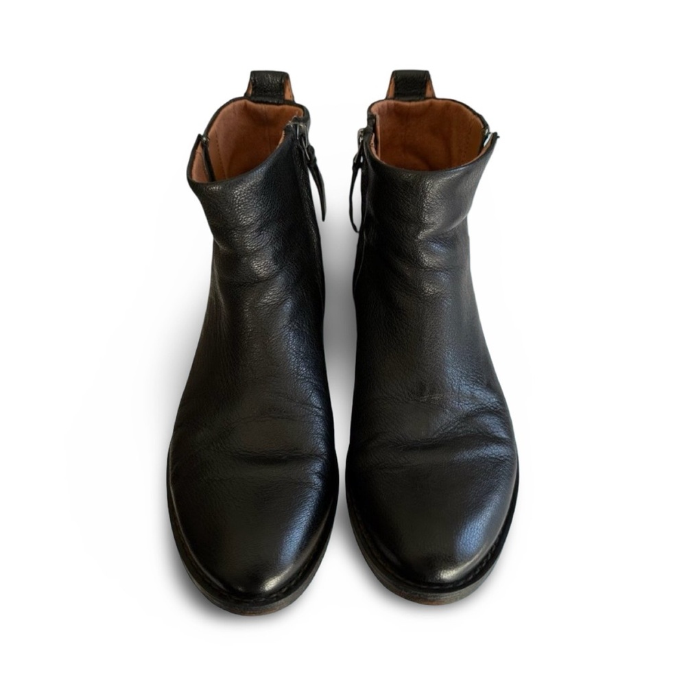 Franco Sarto Liz Ankle Boots, Size 7, Black Leather Side Zipper